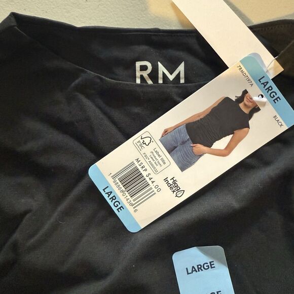 Rebecca Minkoff Ruched Tank Top, Women's Size L - Black - Picture 7 of 8